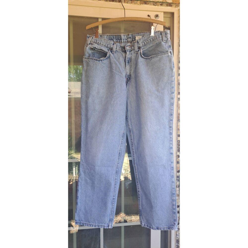 Vintage Levi’s 550 Husky Relaxed Fit Jeans 34x28 Light Wash Made in USA Orange T